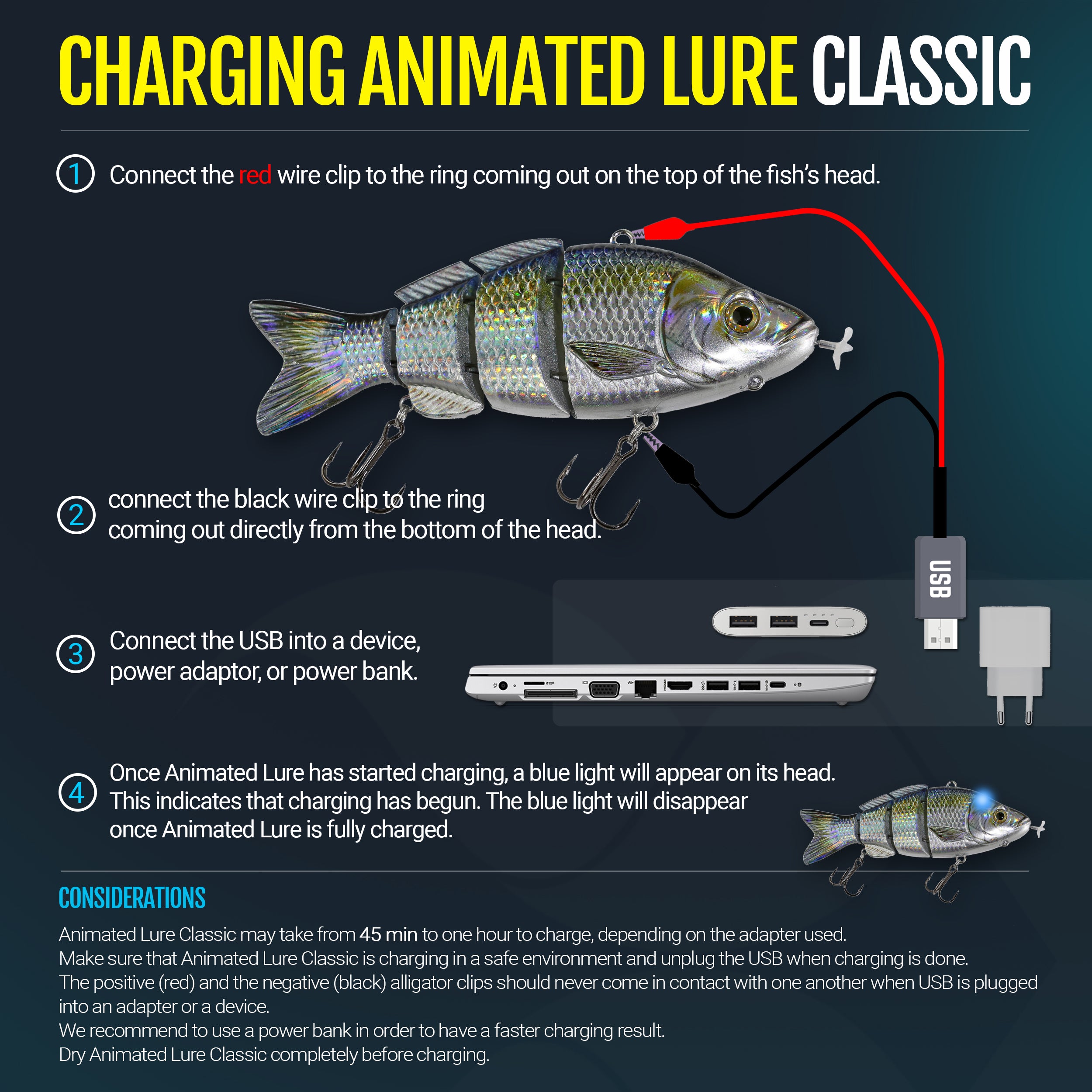 charger fishing lure Vintage Katchmore Bait Co Perch Bass For Sale The Ultimate Tackle Upgrade for Serious Anglers Whether youre fishing at night This GLOCAST UV Lure Charger