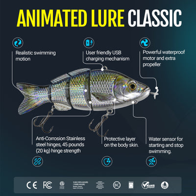 Animated Lure - the world's first self-swimming fishing lure Animated Lure - the world's first self-swimming fishing lure