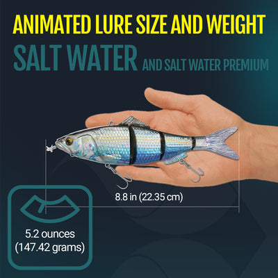 Dimensions and weight of Animated Lure Salt Water